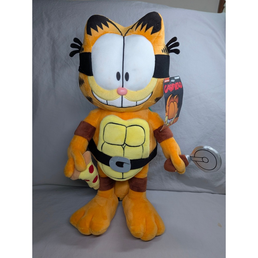 Kidrobot Phunny Garfield TMNT Ninja Turtle Mask Pizza Plush Nickelodeon NECA 11"